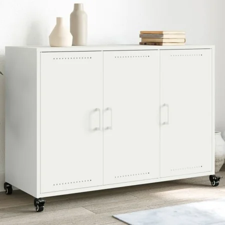 Aparador de acero blanco 100,5x39x72 cm de , Aparadores - Ref: Foro24-846685, Precio: 168,50 €, Descuento: %