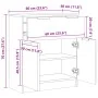Aparador de madera de ingeniería envejecida 60x30x70 cm by , Sideboards - Ref: Foro24-856838, Price: 74,04 €, Discount: %