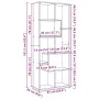 Librería divisora madera de ingeniería negra 67x25x161,5 cm de , Librerías y estanterías - Ref: Foro24-858076, Precio: 92,90 ...