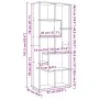 Librería divisora madera ingeniería marrón roble 67x25x161,5 cm by , Bookcases and shelves - Ref: Foro24-858081, Price: 89,25...