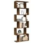 Librería divisora 6 niveles madera roble ahumado 70x24x193 cm by , Bookcases and shelves - Ref: Foro24-858088, Price: 79,03 €...
