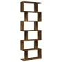 Librería divisora 6 niveles madera roble ahumado 70x24x193 cm by , Bookcases and shelves - Ref: Foro24-858088, Price: 79,03 €...
