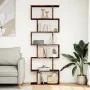 Librería divisora 6 niveles madera roble ahumado 70x24x193 cm by , Bookcases and shelves - Ref: Foro24-858088, Price: 79,03 €...