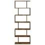 Librería divisora 6 niveles madera roble ahumado 70x24x193 cm by , Bookcases and shelves - Ref: Foro24-858088, Price: 79,03 €...