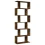 Librería divisora 6 niveles madera roble ahumado 70x24x193 cm by , Bookcases and shelves - Ref: Foro24-858088, Price: 79,03 €...