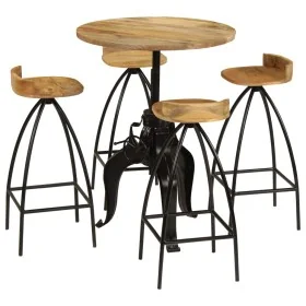 Juego de mesa alta y taburetes 5 piezas madera maciza de mango by , Furniture sets for kitchens and dining rooms - Ref: Foro2...