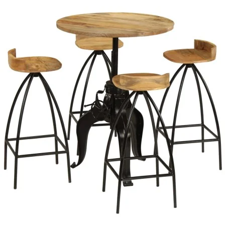 Juego de mesa alta y taburetes 5 piezas madera maciza de mango by , Furniture sets for kitchens and dining rooms - Ref: Foro2...