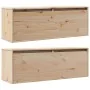 Armario de pared 2 uds madera maciza de pino 100x30x35cm by , Shelves and shelves - Ref: Foro24-813466, Price: 142,79 €, Disc...