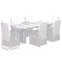Set de comedor de jardín 7 pzas y cojines ratán sintético negro von , Gartensets - Ref: Foro24-3277648, Preis: 1,00 €, Rabatt: %
