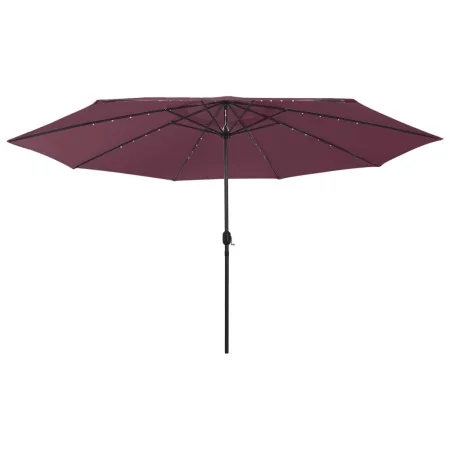 Sombrilla de jardín con luces LED rojo burdeos 400 cm by , Umbrellas - Ref: Foro24-312534, Price: 100,13 €, Discount: %