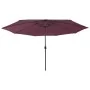 Sombrilla de jardín con luces LED rojo burdeos 400 cm by , Umbrellas - Ref: Foro24-312534, Price: 100,13 €, Discount: %