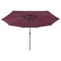 Sombrilla de jardín con luces LED rojo burdeos 400 cm by , Umbrellas - Ref: Foro24-312534, Price: 100,13 €, Discount: %