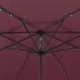 Sombrilla de jardín con luces LED rojo burdeos 400 cm by , Umbrellas - Ref: Foro24-312534, Price: 100,13 €, Discount: %