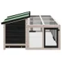 Conejera de madera maciza de pino gris 144x123x67,5 cm by , Cages and habitats for small animals - Ref: Foro24-172282, Price:...