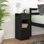 Mesilla de noche con cajón negro 25x31x66 cm de , Mesitas de noche - Ref: Foro24-858616, Precio: 69,99 €, Descuento: %