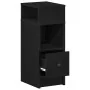 Mesilla de noche con cajón negro 25x31x66 cm de , Mesitas de noche - Ref: Foro24-858616, Precio: 69,99 €, Descuento: %