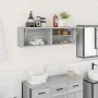 Armario de pared baño madera ingeniería gris sonoma 100x25x30cm de , Tocadores de baño - Ref: Foro24-860099, Precio: 57,92 €,...