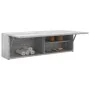 Armario de pared baño madera ingeniería gris sonoma 100x25x30cm de , Tocadores de baño - Ref: Foro24-860099, Precio: 57,92 €,...