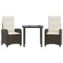 Set comedor de jardín 3 piezas y cojines ratán sintético marrón de , Conjuntos de jardín - Ref: Foro24-3212772, Precio: 352,8...