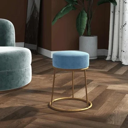 Hocker redondo azul claro terciopelo by , Folding stools and chairs - Ref: Foro24-340261, Price: 43,68 €, Discount: %