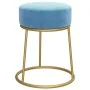 Hocker redondo azul claro terciopelo by , Folding stools and chairs - Ref: Foro24-340261, Price: 43,68 €, Discount: %