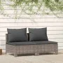 Sofá de jardín de 2 plazas con cojines ratán sintético gris by , Garden sets - Ref: Foro24-362691, Price: 167,11 €, Discount: %