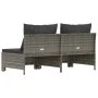 Sofá de jardín de 2 plazas con cojines ratán sintético gris by , Garden sets - Ref: Foro24-362691, Price: 167,11 €, Discount: %