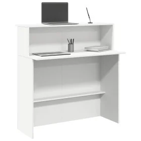 Mostrador de recepción blanco 100x50x103,5 cm madera ingeniería von , Schreibtische - Ref: Foro24-859024, Preis: 115,40 €, Ra...