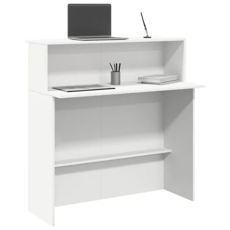 Mostrador de recepción blanco 100x50x103,5 cm madera ingeniería von , Schreibtische - Ref: Foro24-859024, Preis: 115,40 €, Ra...