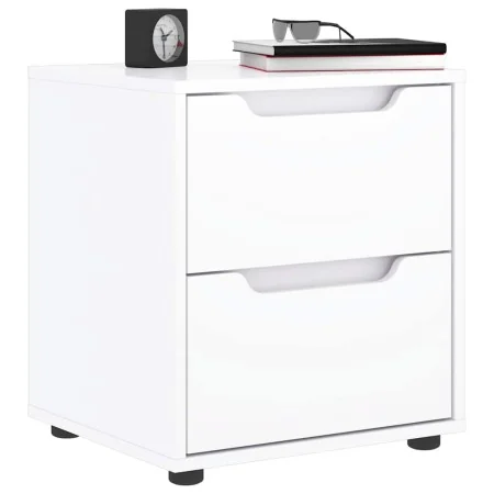 Mesilla de noche VISNES blanca 45x40x50 cm madera de ingeniería de , Mesitas de noche - Ref: Foro24-4108280, Precio: 73,91 €,...