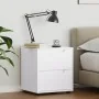 Mesilla de noche VISNES blanca 45x40x50 cm madera de ingeniería de , Mesitas de noche - Ref: Foro24-4108280, Precio: 73,91 €,...
