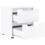 Mesilla de noche VISNES blanca 45x40x50 cm madera de ingeniería de , Mesitas de noche - Ref: Foro24-4108280, Precio: 73,91 €,...