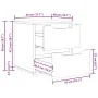 Mesilla de noche VISNES blanca 45x40x50 cm madera de ingeniería de , Mesitas de noche - Ref: Foro24-4108280, Precio: 73,91 €,...