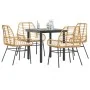 Juego de comedor jardín 5 piezas cojines ratán sintético marrón de , Conjuntos de jardín - Ref: Foro24-3334556, Precio: 326,7...