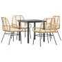 Juego de comedor jardín 5 piezas cojines ratán sintético marrón de , Conjuntos de jardín - Ref: Foro24-3334556, Precio: 326,7...
