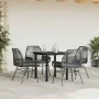 Juego de comedor jardín 5 piezas cojines ratán sintético negro de , Conjuntos de jardín - Ref: Foro24-3334563, Precio: 335,23...