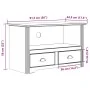 Mueble de TV 2 cajones BODO madera pino marrón 91,5x44,5x56 cm by , TV Furniture - Ref: Foro24-355075, Price: 110,29 €, Disco...