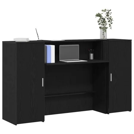 Mostrador de recepción roble negro 180x50x103,5 cm von , Schreibtische - Ref: Foro24-3324206, Preis: 295,32 €, Rabatt: %