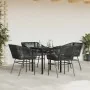 Juego de comedor jardín 5 piezas cojines ratán sintético negro de , Conjuntos de jardín - Ref: Foro24-3334612, Precio: 347,38...