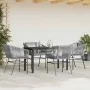 Juego comedor jardín 5 pzas cojines ratán sintético vidrio gris by , Garden sets - Ref: Foro24-3334627, Price: 397,42 €, Disc...
