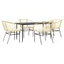 Juego de comedor jardín 5 piezas cojines ratán sintético marrón de , Conjuntos de jardín - Ref: Foro24-3334509, Precio: 311,9...