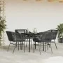 Juego de comedor jardín 5 piezas cojines ratán sintético negro de , Conjuntos de jardín - Ref: Foro24-3334514, Precio: 407,78...