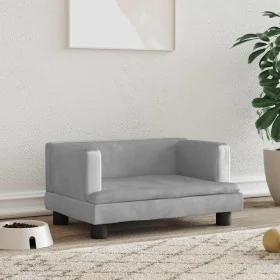 Cama para perros de terciopelo gris claro 60x40x30 cm by , Beds for dogs - Ref: Foro24-171907, Price: 67,48 €, Discount: %