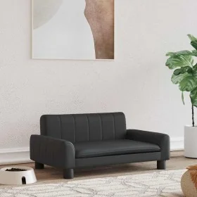 Cama para perros de cuero sintético negra 70x45x30 cm de , Camas para perros - Ref: Foro24-171863, Precio: 78,43 €, Descuento: %