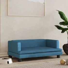 Cama para perros de terciopelo azul 80x45x30 cm by , Beds for dogs - Ref: Foro24-171894, Price: 66,83 €, Discount: %