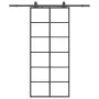 Puerta corredera con set herrajes negro 90x205 cm vidrio ESG by , Doors - Ref: Foro24-3375791, Price: 222,99 €, Discount: %