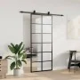 Puerta corredera con set herrajes negro 90x205 cm vidrio ESG by , Doors - Ref: Foro24-3375791, Price: 222,99 €, Discount: %