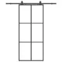 Puerta corredera con set herrajes negro 90x205 cm vidrio ESG de , Puertas - Ref: Foro24-3375785, Precio: 223,57 €, Descuento: %