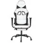 Silla gaming masaje y reposapiés cuero sintético negro blanco by , Gaming chairs - Ref: Foro24-345421, Price: 120,10 €, Disco...