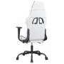 Silla gaming masaje y reposapiés cuero sintético negro blanco by , Gaming chairs - Ref: Foro24-345421, Price: 120,10 €, Disco...